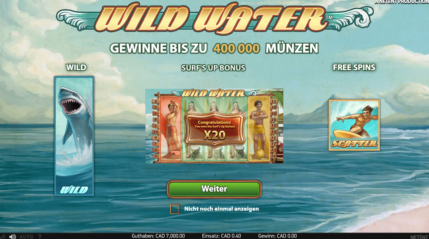 Wild Water Spielautomaten