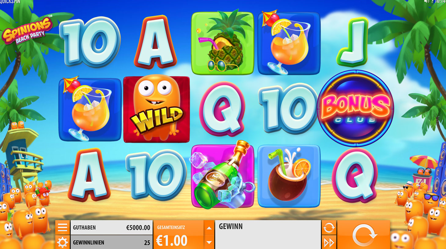 Spinions beach party slot