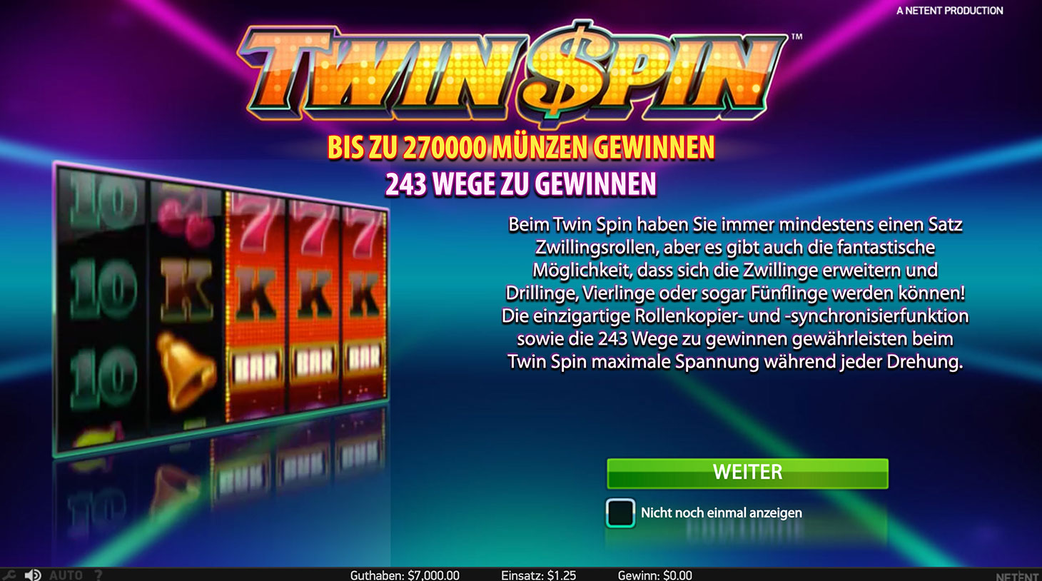 Twin Spin spielautomat