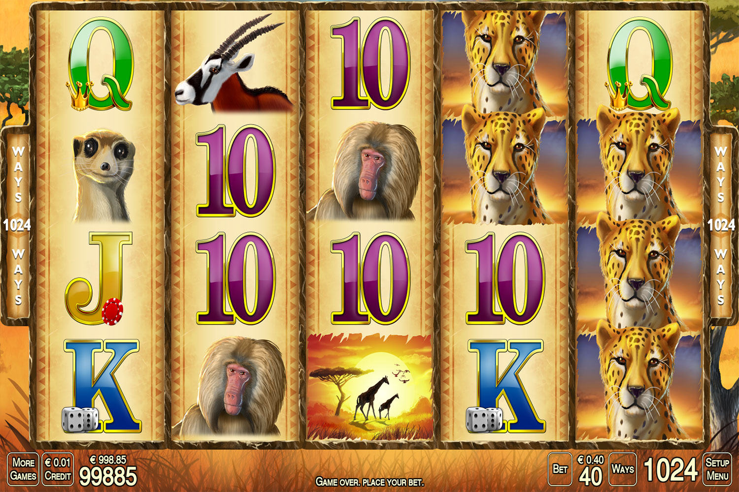 Wild Kalahari Spielautomat