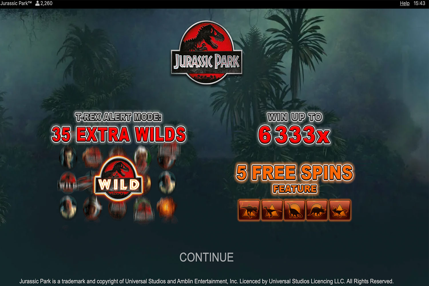 Jurassic Park Spielautomat